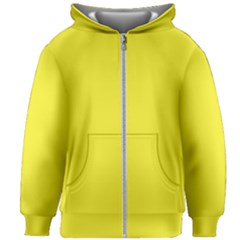 A Yellow Background With A Black Border Kids  Zipper Hoodie Without Drawstring