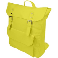 A Yellow Background With A Black Border Buckle Up Backpack by catchydesignhill