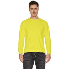 A Yellow Background With A Black Border Men s Fleece Sweatshirt