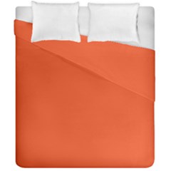 An Orange Background With A Black Border Duvet Cover Double Side (california King Size) by catchydesignhill