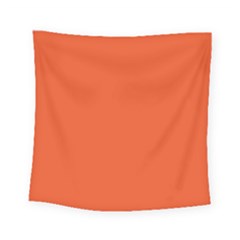 An Orange Background With A Black Border Square Tapestry (small)