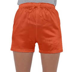 An Orange Background With A Black Border Sleepwear Shorts by catchydesignhill