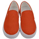 An Orange Background With A Black Border Men s Canvas Slip Ons View1