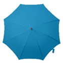 A Blue Background With A Black And White Cat On Top Of It Hook Handle Umbrellas (Medium) View1