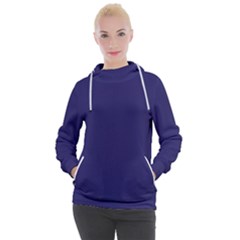 A Blue Background With A Clock On It Women s Hooded Pullover