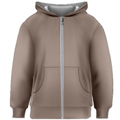 A Brown Wall With A Clock On It Kids  Zipper Hoodie Without Drawstring