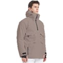 A Brown Wall With A Clock On It Men s Pullover Zip Ski and Snowboard Waterproof Breathable Jacket View3