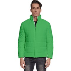 A Green Background With A White Border Men s Puffer Bubble Jacket Coat by catchydesignhill