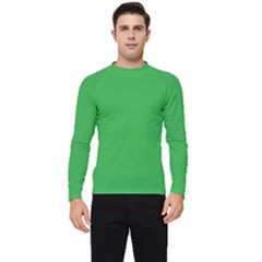 A Green Background With A White Border Men s Long Sleeve Rash Guard by catchydesignhill