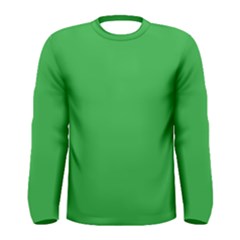 A Green Background With A White Border Men s Long Sleeve T-shirt