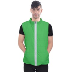 A Green Background With A White Border Men s Puffer Vest