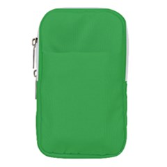 A Green Background With A White Border Waist Pouch (large)