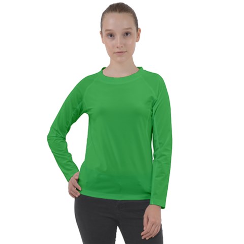 A Green Background With A White Border Women s Long Sleeve Raglan T-shirt by catchydesignhill