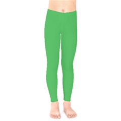 A Green Background With A White Border Kids  Classic Winter Leggings