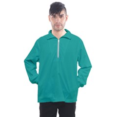 A Green Background With A White Border Men s Half Zip Pullover