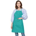 A Green Background With A White Border Pocket Apron View1