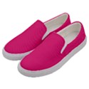 A Pink Background With A Black Border Men s Canvas Slip Ons View2