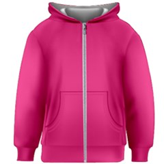 A Pink Background With A Black Border Kids  Zipper Hoodie Without Drawstring