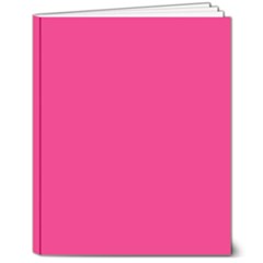 A Pink Background With A Black Border 8  X 10  Hardcover Notebook by catchydesignhill