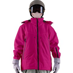 A Pink Background With A Black Border Women s Zip Ski And Snowboard Waterproof Breathable Jacket by catchydesignhill