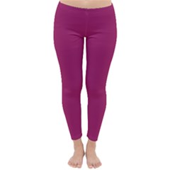 A Pink Background With A White Border Classic Winter Leggings