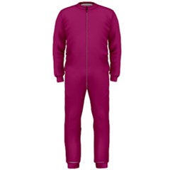 A Pink Background With A White Border Onepiece Jumpsuit (men) by catchydesignhill