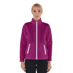 A Pink Background With A White Border Women s Bomber Jacket