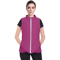 A Pink Background With A White Border Women s Puffer Vest