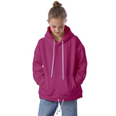 A Pink Background With A White Border Kids  Oversized Hoodie