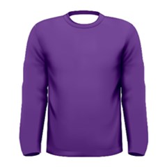 A Purple Background With A White Border Men s Long Sleeve T-shirt