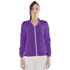 A Purple Background With A White Border Women s Windbreaker