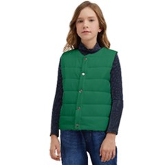 Green, Azure, Aqua, Electric Blue, Font, Pattern, Magenta, Symmetry, Circle, Grass Kid s Button Up Puffer Vest	