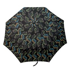 Multicolored Dna Strand Art Folding Umbrellas by ExtraGoodSauce