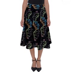 Multicolored Dna Strand Art Perfect Length Midi Skirt by ExtraAwesomeSauce