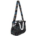 Multicolored DNA Strand Art Rope Handles Shoulder Strap Bag View2