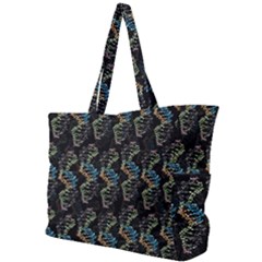 Multicolored Dna Strand Art Simple Shoulder Bag by ExtraGoodSauce