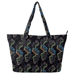 Multicolored Dna Strand Art Full Print Shoulder Bag by ExtraAwesomeSauce