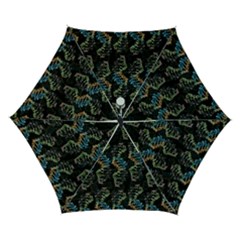 Multicolored Dna Strand Art Automatic Folding Umbrella With Case (small) by ExtraGoodSauce