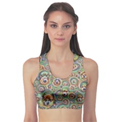 Surreal Abstract Early Ai Art Fitness Sports Bra by ExtraGoodSauce