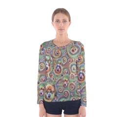 Surreal Abstract Early Ai Art Women s Long Sleeve T-shirt