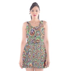 Surreal Abstract Early Ai Art Scoop Neck Skater Dress by ExtraGoodSauce