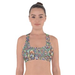 Surreal Abstract Early Ai Art Cross Back Sports Bra by ExtraGoodSauce