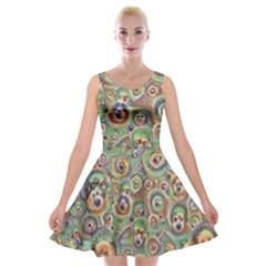 Surreal Abstract Early Ai Art Velvet Skater Dress by ExtraGoodSauce