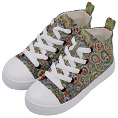 Surreal Abstract Early Ai Art Kids  Mid-top Canvas Sneakers by ExtraGoodSauce