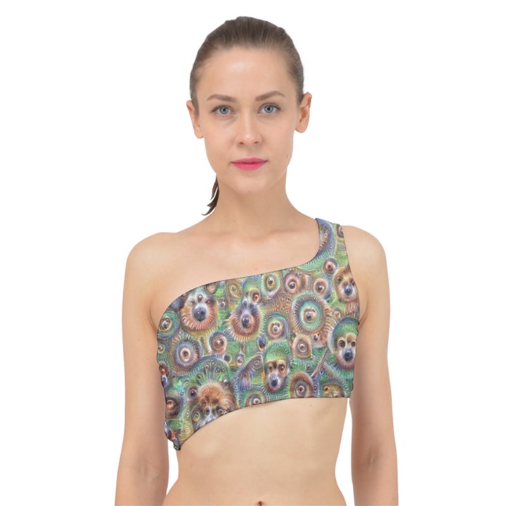 Surreal Abstract Early AI Art Spliced Up Bikini Top 