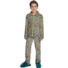 Surreal Abstract Early Ai Art Kids  Long Sleeve Velvet Pajamas Set by ExtraGoodSauce