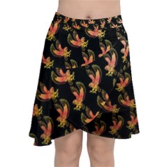 Regal Eagle Pattern Chiffon Wrap Front Skirt by ExtraGoodSauce