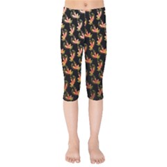 Regal Eagle Pattern Kids  Capri Leggings  by ExtraAwesomeSauce