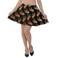 Regal Eagle Pattern Velvet Skater Skirt by ExtraGoodSauce