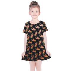 Regal Eagle Pattern Kids  Simple Cotton Dress by ExtraGoodSauce